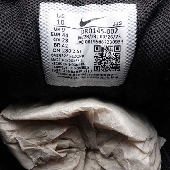 NEW Size 10 Men's Nike Air Max 90 J22 Sneakers DR0145-002 Black/White/Marina - Picture 2 of 9